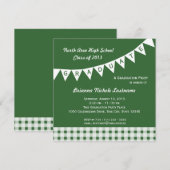 Afstuderen wimpel vlag veranderlijke kleur kaart (Voorkant / Achterkant)