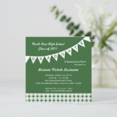 Afstuderen wimpel vlag veranderlijke kleur kaart (Staand voorkant)