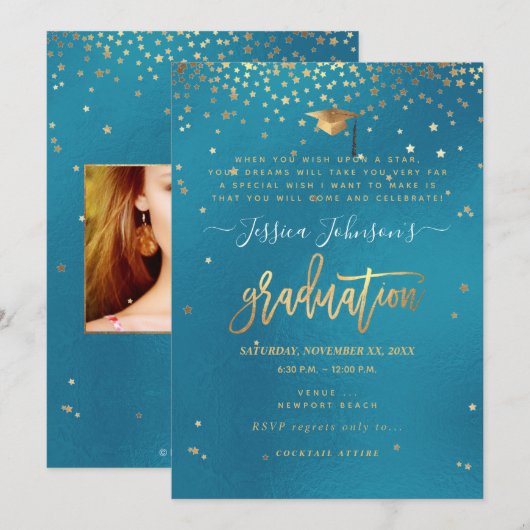 Afstuderen, Wish Upon the Stars Uitnodiging (Voorkant / Achterkant)