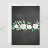 Afstuderen Witte bloemen Lichten Chalk Uitnodigen Kaart (Achterkant)