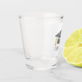 Afstuderen woorden afstudeerfeest shot glas (Links)