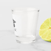 Afstuderen woorden afstudeerfeest shot glas (Rechts)