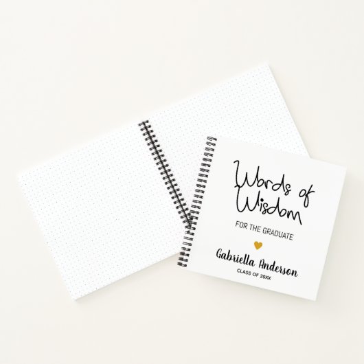 Afstuderen Woorden van Wisdom voor Afstuderen Notitieboek (Binnen)