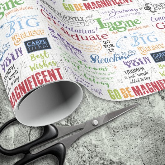Afstuderen Word Art Cadeaupapier