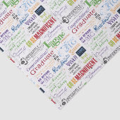 Afstuderen Word Art Tissuepapier (Detail)