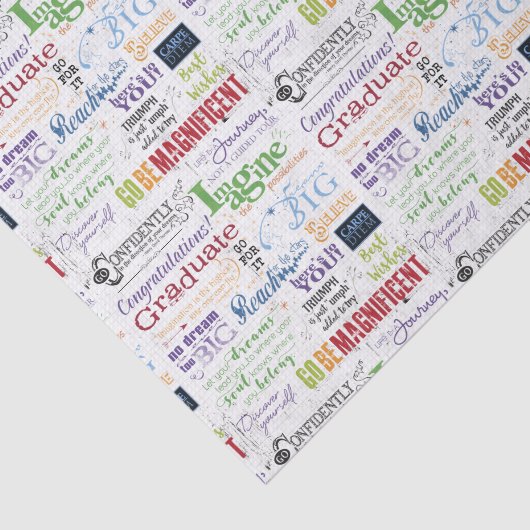 Afstuderen Word Art Tissuepapier (Detail)