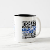 Afstuderen Word Cloud Coffee-Mok Tweekleurige Koffiemok (Voorkant rechts)