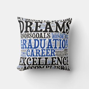 Afstuderen Word Cloud Sierkussen