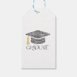 Afstuderen Word Graduation Cap Party Gift Labels Cadeaulabel