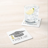 Afstuderen Word Graduation Cap Party Kartonnen Onderzetters (Insitu)