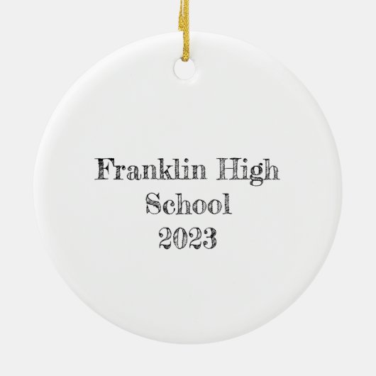 Afstuderen Word Graduation Cap Party Keramisch Ornament (Achterkant)