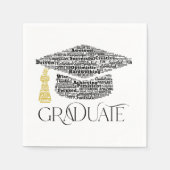 Afstuderen Word Graduation Cap Party Servet (Voorkant)