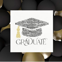 Afstuderen Word Graduation Cap Party