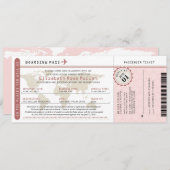 Afstuderen World Traveler Boarding Pass Invitation Kaart (Voorkant / Achterkant)