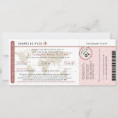 Afstuderen World Traveler Boarding Pass Invitation Kaart (Voorkant)