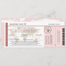 Afstuderen World Traveler Boarding Pass Invitation