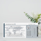 Afstuderen World Traveler Boarding Pass Invitation Kaart (Staand voorkant)