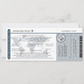 Afstuderen World Traveler Boarding Pass Invitation Kaart (Voorkant)