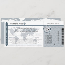 Afstuderen World Traveler Boarding Pass Invitation Kaart