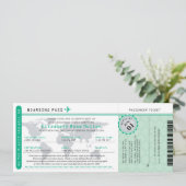 Afstuderen World Traveler Boarding Pass Invitation Kaart (Staand voorkant)