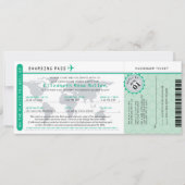 Afstuderen World Traveler Boarding Pass Invitation Kaart (Voorkant)