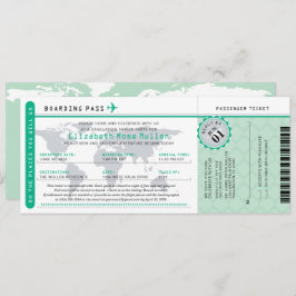 Afstuderen World Traveler Boarding Pass Invitation Kaart