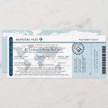 Afstuderen World Traveler Boarding Pass Invitation