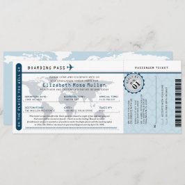 Afstuderen World Traveler Boarding Pass Invitation Kaart