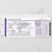Afstuderen World Traveler Boarding Pass Invitation Kaart (Voorkant)