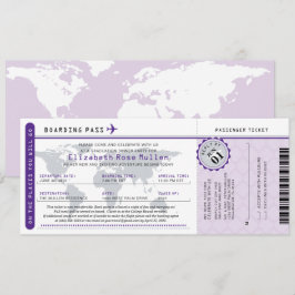 Afstuderen World Traveler Boarding Pass Invitation Kaart
