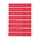 Afstuderen Wraparound Red Return Label (Vel)