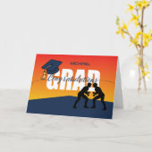 Afstuderen Wrestling Atleet Gefeliciteerd Afstudee Kaart (Gele Bloem)