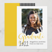Afstuderen Yellow Photo 2022 Aankondiging (Voorkant / Achterkant)