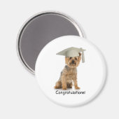 Afstuderen Yorkie Gefeliciteerd Magneet (Voorkant / Achterkant)
