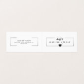 Afstuderen Zilver Elegant Gevouwen Naam Kaart Visitekaartje (Buitenkant ongevouwen)