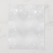 Afstuderen zilveren glitter - moderne uitnodiging  flyer (Achterkant)