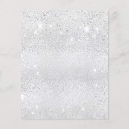 Afstuderen zilveren glitter - moderne uitnodiging  flyer (Achterkant)
