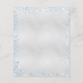 Afstuderen zilveren lichtblauwe uitnodiging (Achterkant)