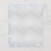 Afstuderen zilveren lichtblauwe uitnodiging flyer (Achterkant)