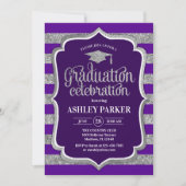 Afstuderen - Zilveren Paarse strepen Kaart (Voorkant)