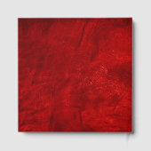 Afstuderen zilverfolie op rood leder gastenboek (Achterkant)