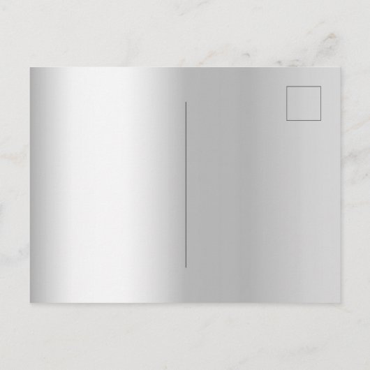 Afstuderen zilverlavendel uitnodiging briefkaart (Achterkant)