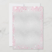 Afstuderen zilverroze glitter modern kaart (Achterkant)