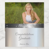 Afstuderen Zilververzachting Zijde Zijde Zijde Zi Wijn Etiket (Enkel label)