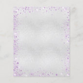 Afstuderen zilverviolet glitter budget uitnodiging flyer (Achterkant)