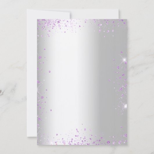Afstuderen zilverviolet paars kaart (Achterkant)