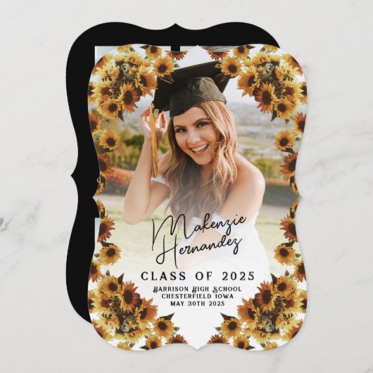 Afstuderen Zonnebloem Aankondiging (Voorkant / Achterkant)