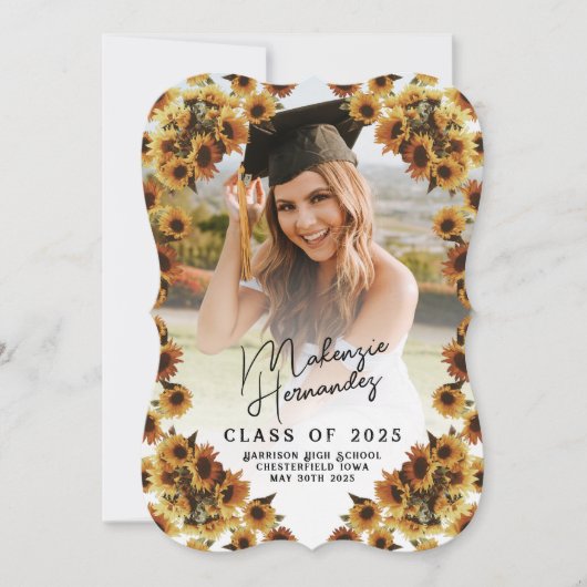 Afstuderen Zonnebloem Aankondiging (Voorkant)