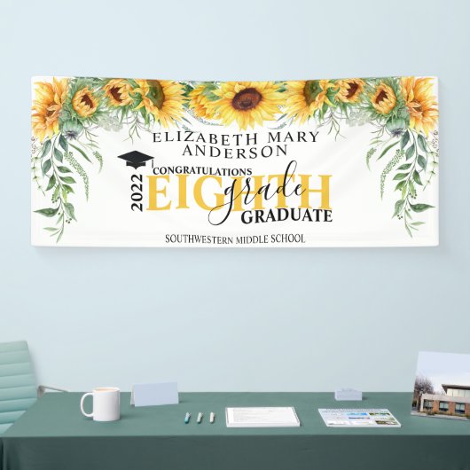 Afstuderen Zonnebloem Midden School Spandoek (Beurs)