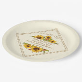 Afstuderen Zonnebloemen Bloemen Afstuderen Papieren Bordje (Gekanteld)